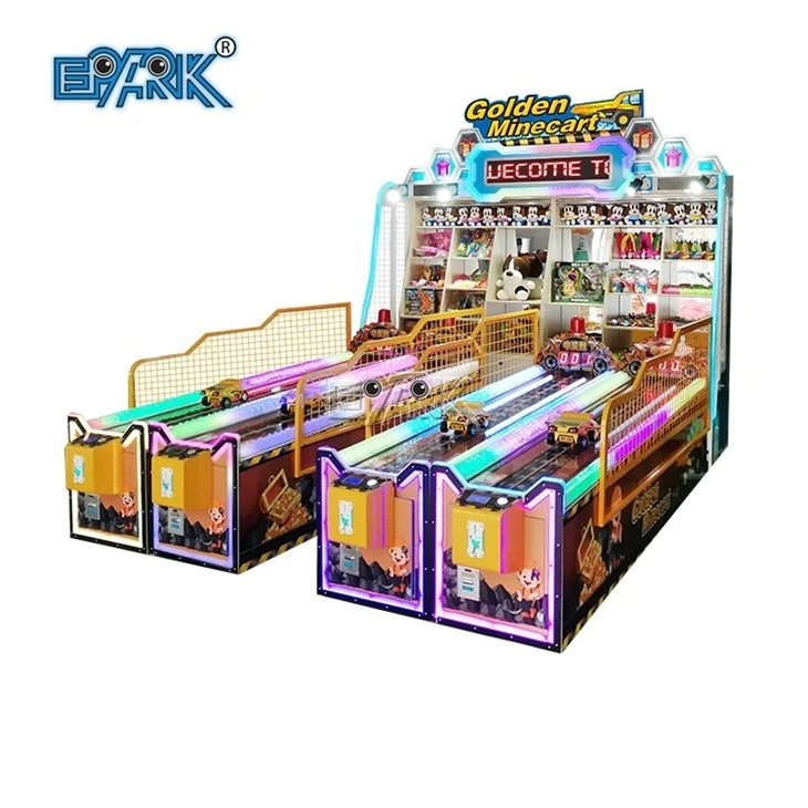 Golden Minecart 4 Player Carnival Game Machine